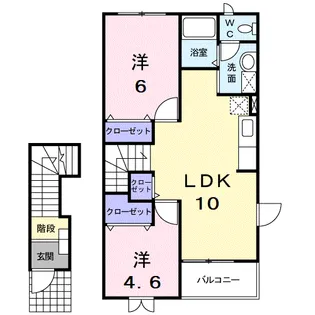PLEASANT・MⅡ【2階】の間取り