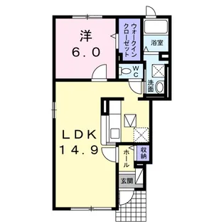 プロムナード ハイツC【1階】の間取り