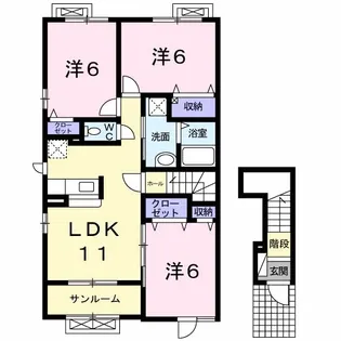 クラージュ【2階】の間取り