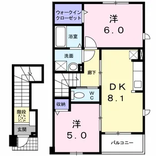 チェリッシュ【2階】の間取り