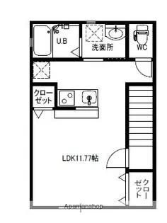 サンヴィレッジ新屋【201号室】の間取り