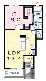 アリエールⅡ【1階】の間取り