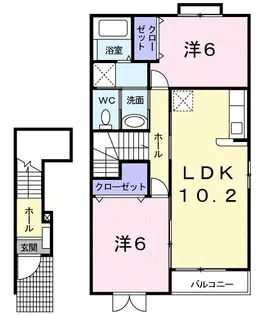 ミューズ グランデC【2階】の間取り