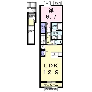 ジャルダン・デ・アンジュ【2階】の間取り