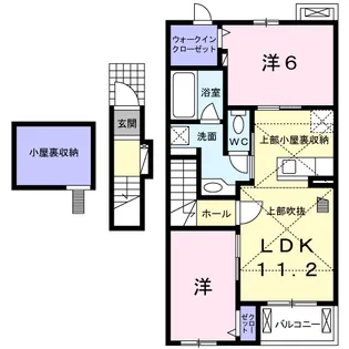 ヴィア・ラッテア三番館【2階】の間取り