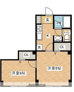 秋田県秋田市飯島新町3丁目【アパート】の間取り