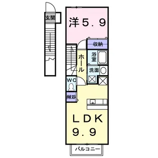 インターハイム1【2階】の間取り