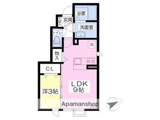 メゾンドゥカイB棟【1階】の間取り