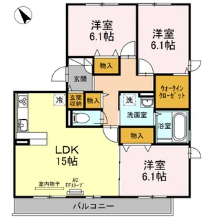 セジュール ハル A【1階】の間取り