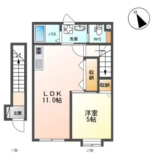 クラウン コート【203号室】の間取り