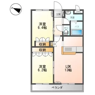 ロイヤルガーデン【2階】の間取り