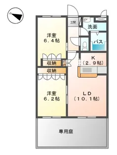 ロイヤルガーデン【1階】の間取り