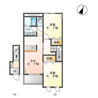 2DKの間取り画像