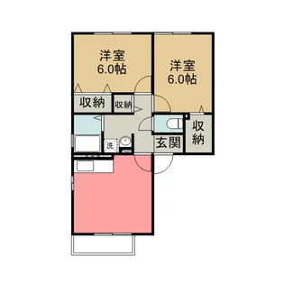 セジュールつるまい【1階】の間取り