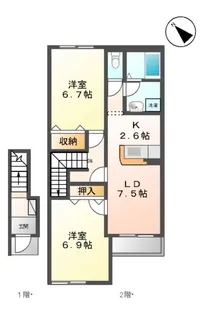 コンフォート’12【2階】の間取り