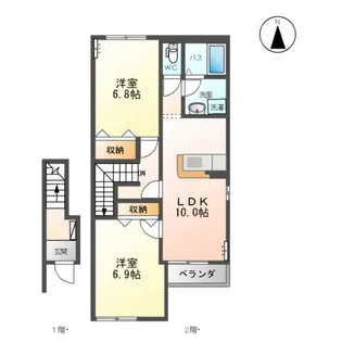 フローラ【2階】の間取り