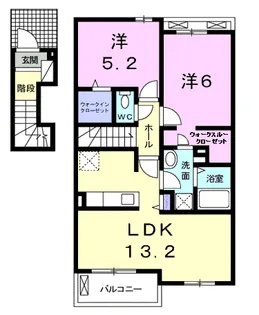 ブランドール 吉岡【2階】の間取り