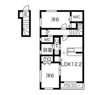 フォレストコート【2階】の間取り
