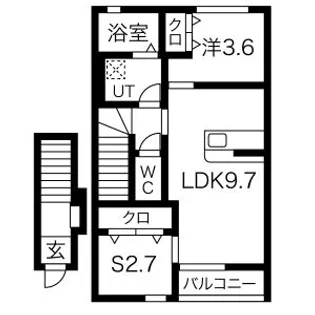 BEL POSTO B棟【2階】の間取り