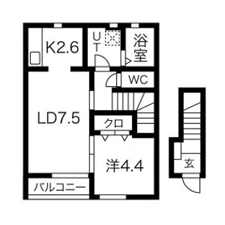 メゾンシャルマンK【2階】の間取り