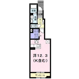 フレックス タウン 六番館【1階】の間取り