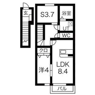 ラ フェリーチェ【2階】の間取り