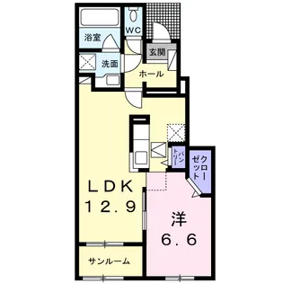 プラザステラ【1階】の間取り