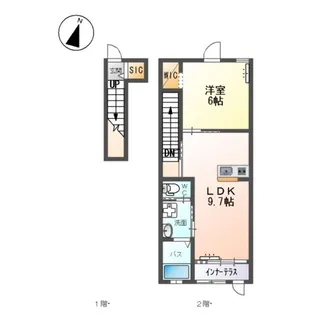 クオーレⅡ【2階】の間取り