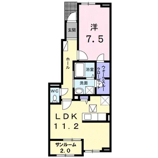 アムール Ⅱ【1階】の間取り