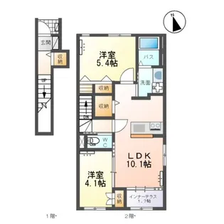 スリーファースト【2階】の間取り