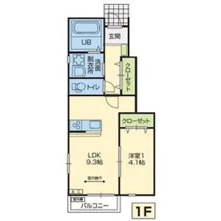 BEL POSTO北上 A棟【1階】の間取り