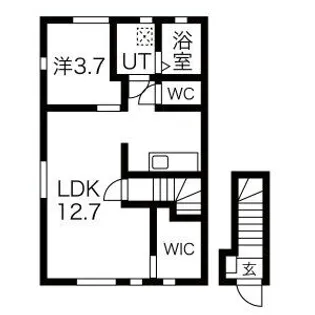 リベルタC・D【2階】の間取り
