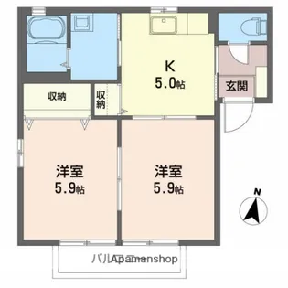 バリュージュ山王【2階】の間取り