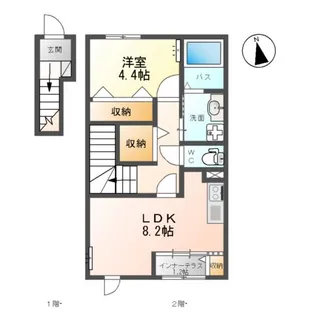 エクセレントプレイスⅡ【2階】の間取り