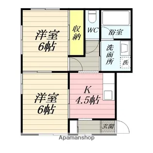 ハイツコスモ【101号室】の間取り
