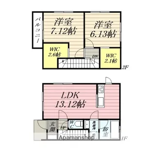PARK HOUSE桜 B棟【101号室】の間取り