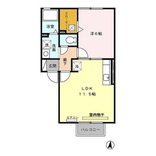 エステート松美ヶ丘【1階】の間取り