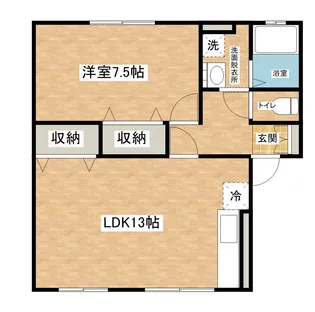 アムール平城下【1階】の間取り