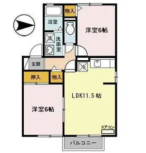セジュール飯島【2階】の間取り