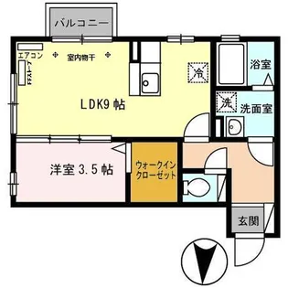 アルカサーノ広面【102号室】の間取り