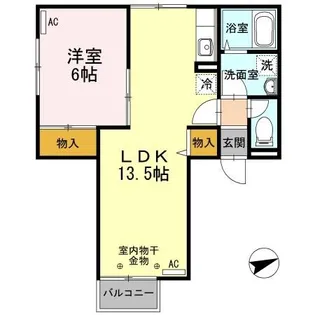ハイツコザクラ【1階】の間取り