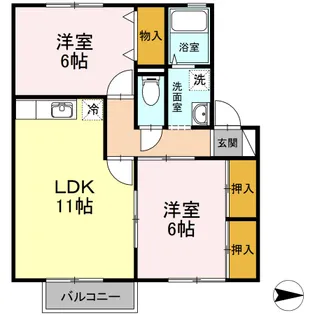 メゾン・ド・青月【1階】の間取り