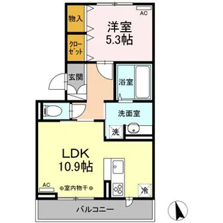 サンフラワーE【2階】の間取り