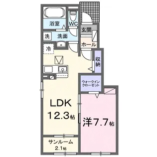 デイスヒルズ【1階】の間取り