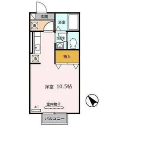 セジュールセードル A【206号室】の間取り