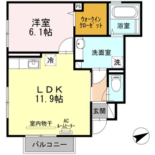 アビタシオン【1階】の間取り