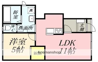 仮称)広面字家ノ下アパートA【1階】の間取り