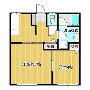 フラワーハイツ【A号室】の間取り