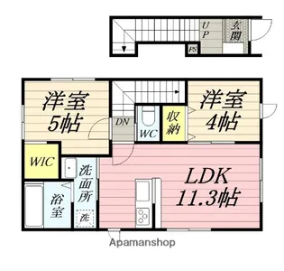 PARK HOUSE広面C【2階】の間取り