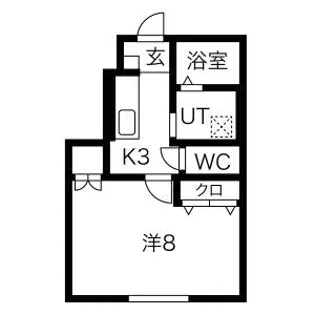 ワンリッチ上野町B【1階】の間取り